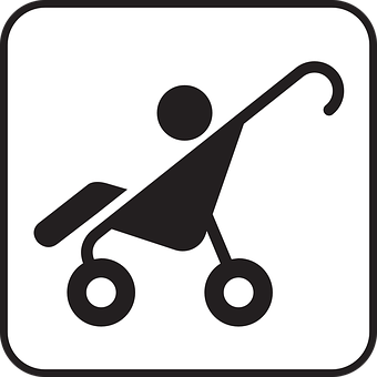 Baby Stroller Sign Icon PNG