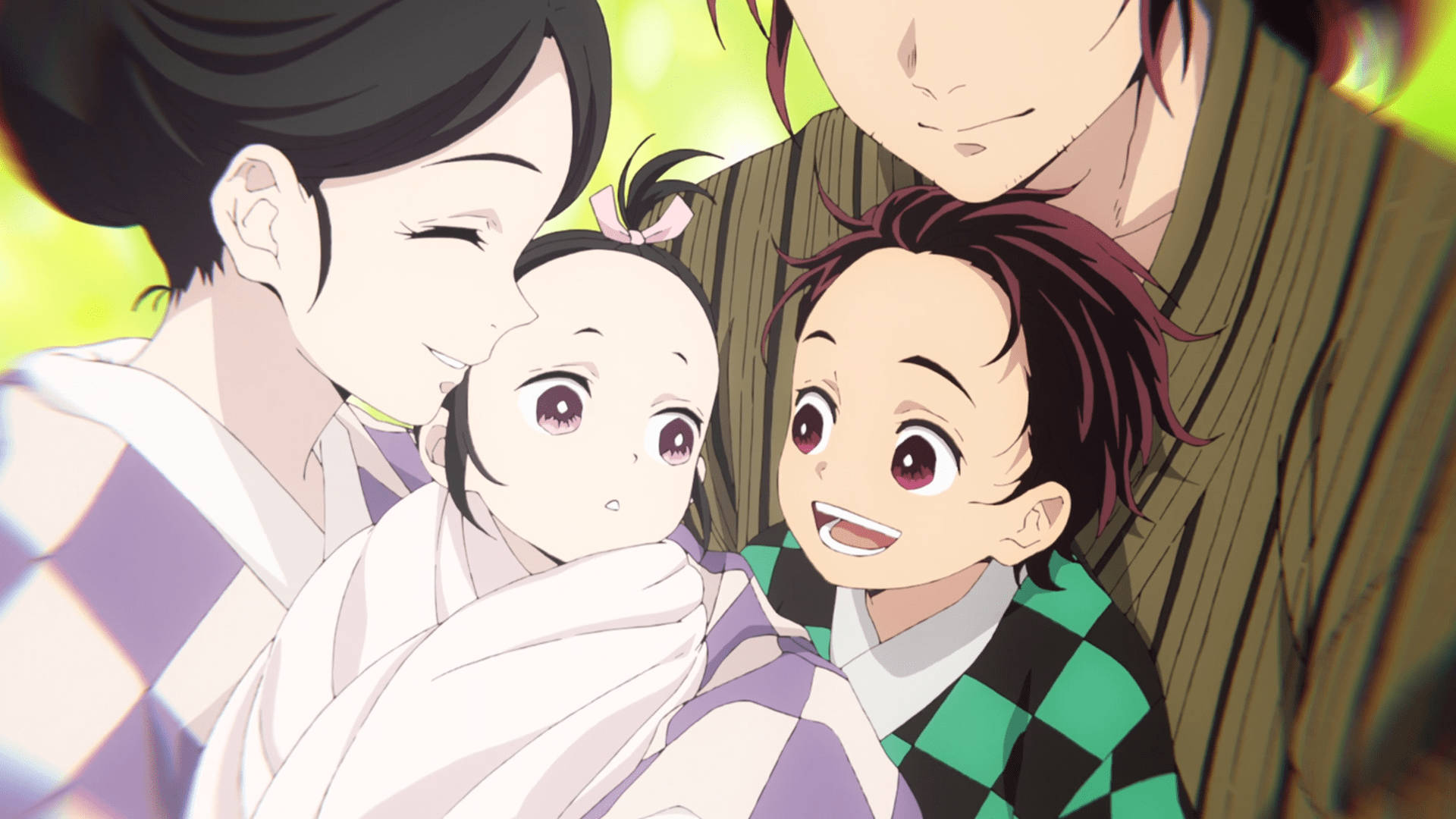 Tanjiro and his family happily reunited. Wallpaper