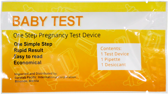 Baby Test Pregnancy Kit Packaging PNG