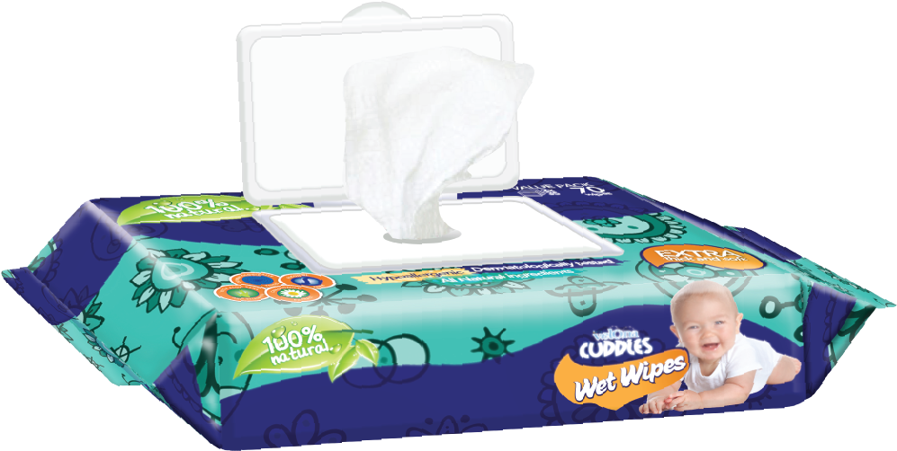Baby Wet Wipes Pack Open PNG