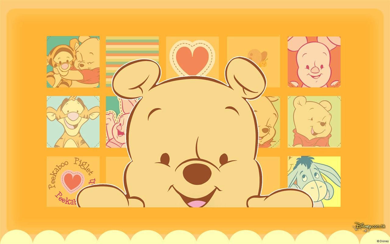 Baby Winnie The Pooh Peekaboo Background
