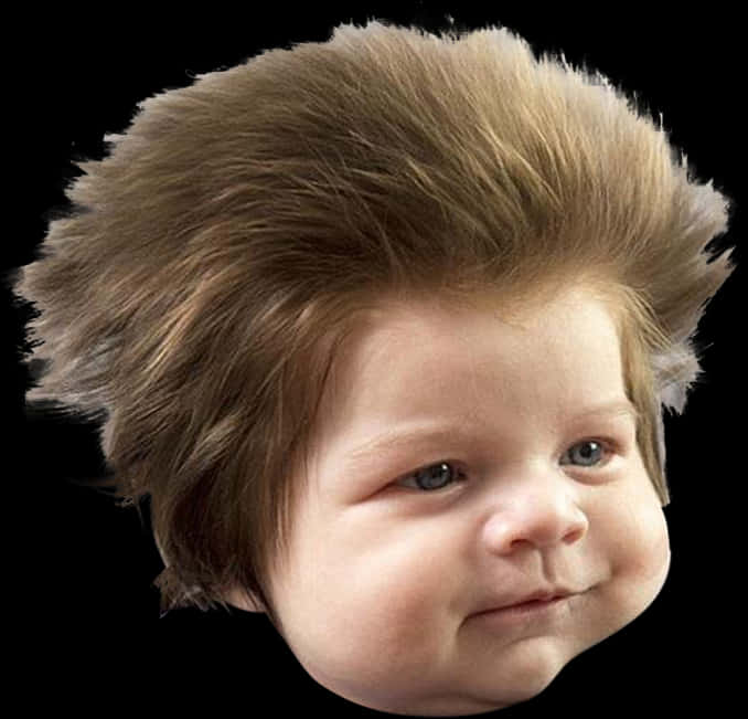Baby With Stylish Hairdo PNG
