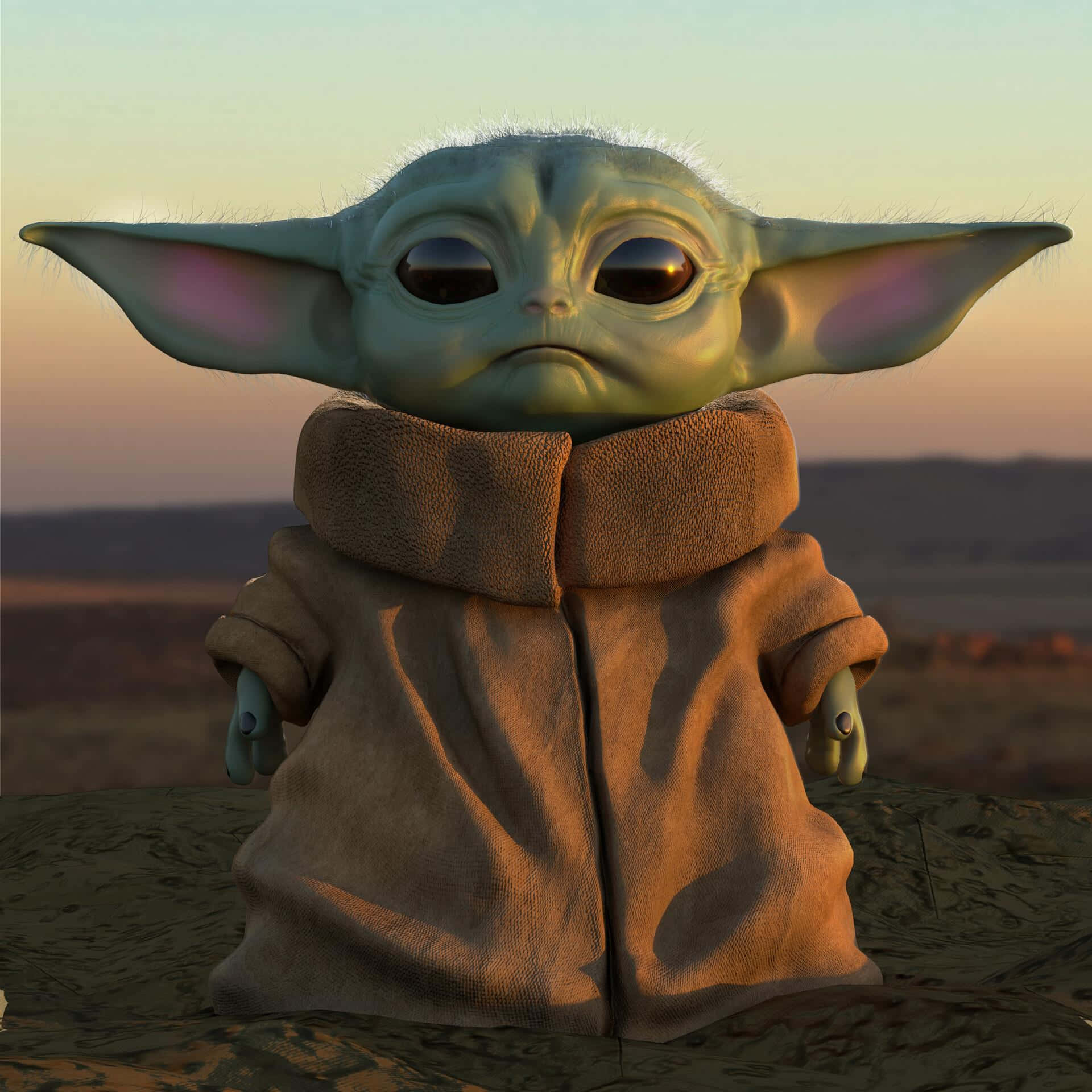 Bedårandebaby Yoda-estetik Wallpaper