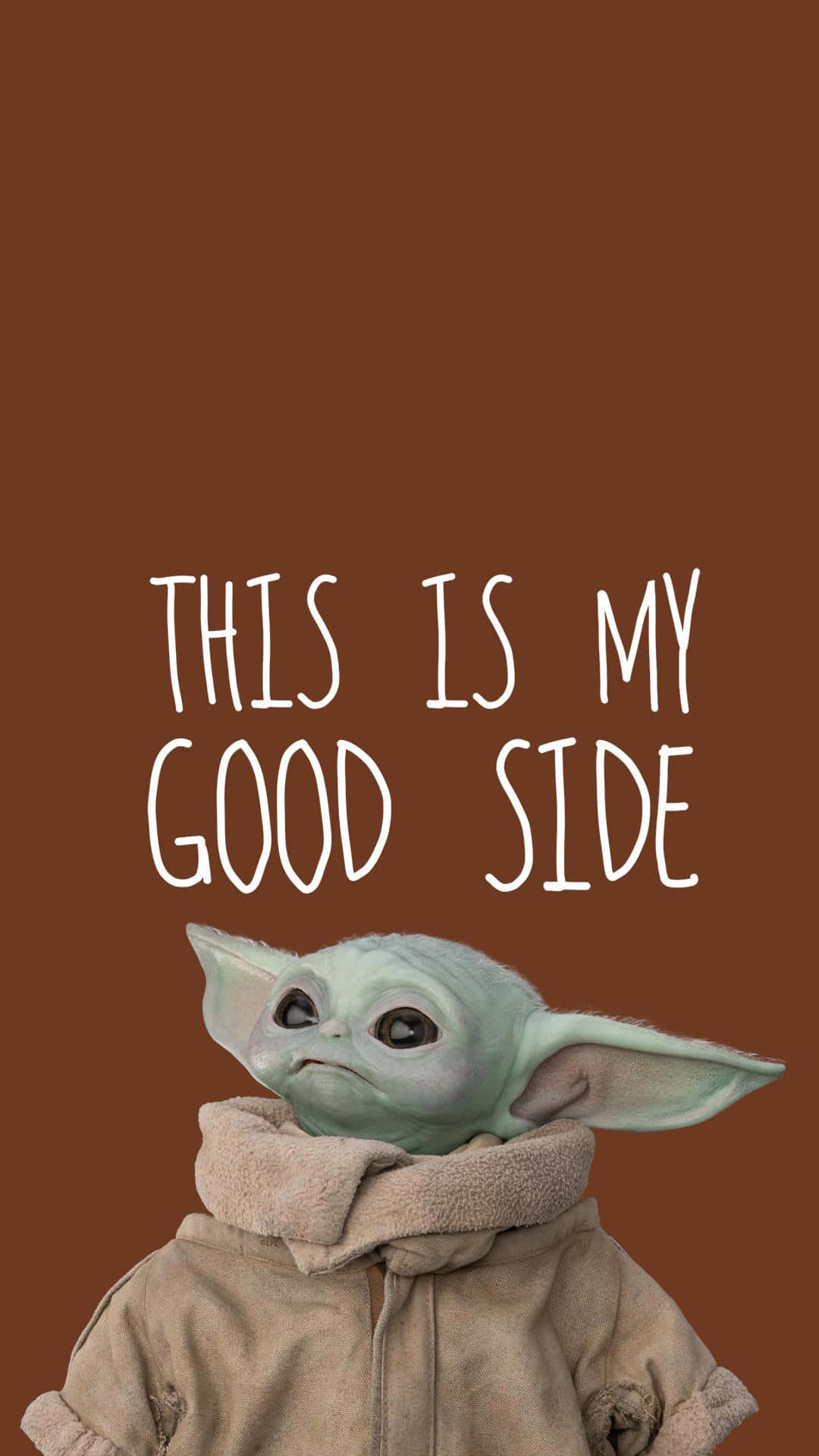 Good Side Of Baby Yoda Aesthetic Wallpaper