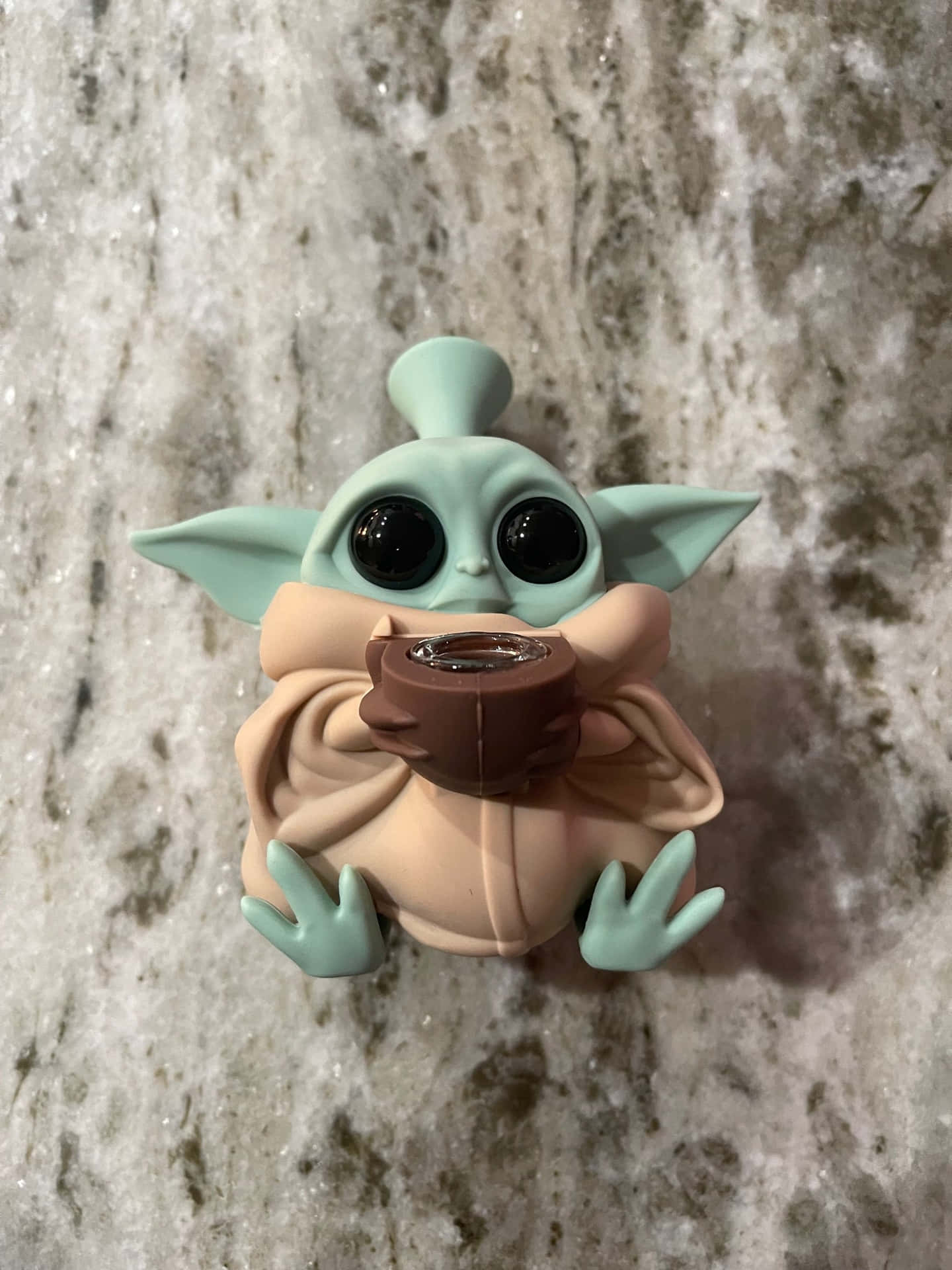 Baby Yoda looks cute in his new aesthetic! Wallpaper