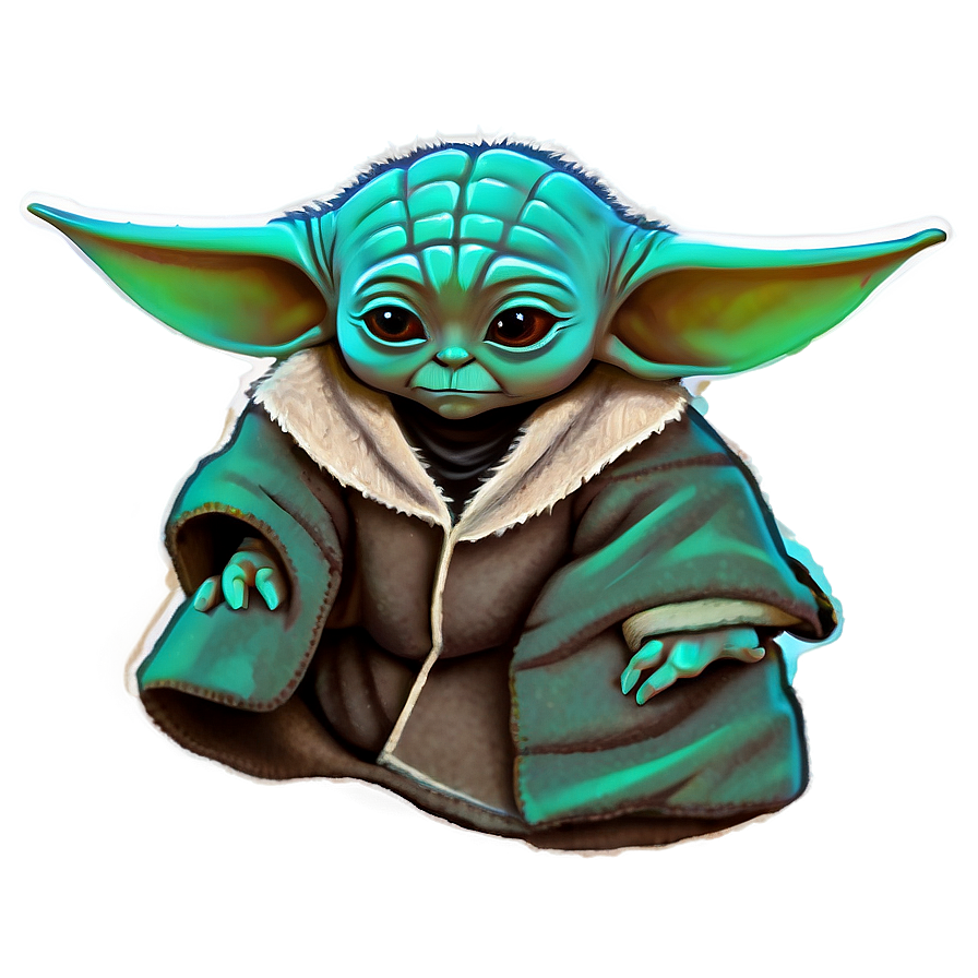 Download Baby Yoda And Mandalorian Png Bbq | Wallpapers.com