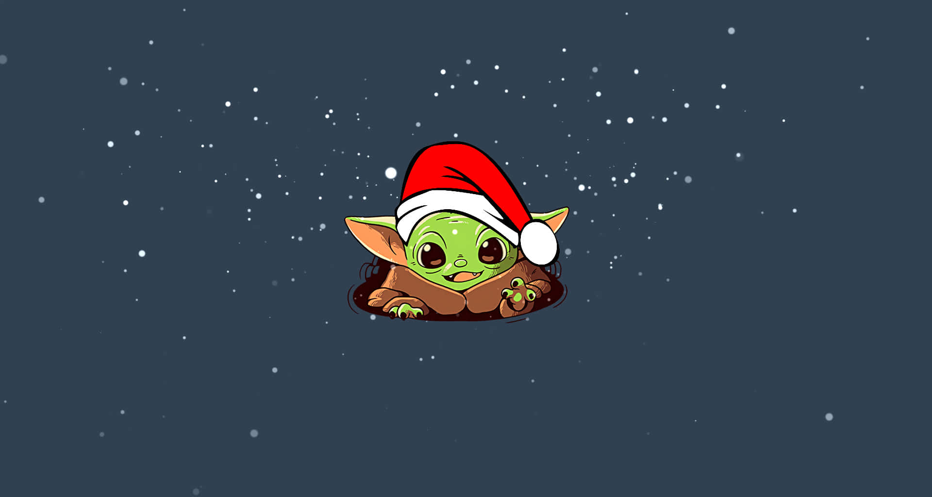 Disegnodi Baby Yoda Per Natale Sfondo