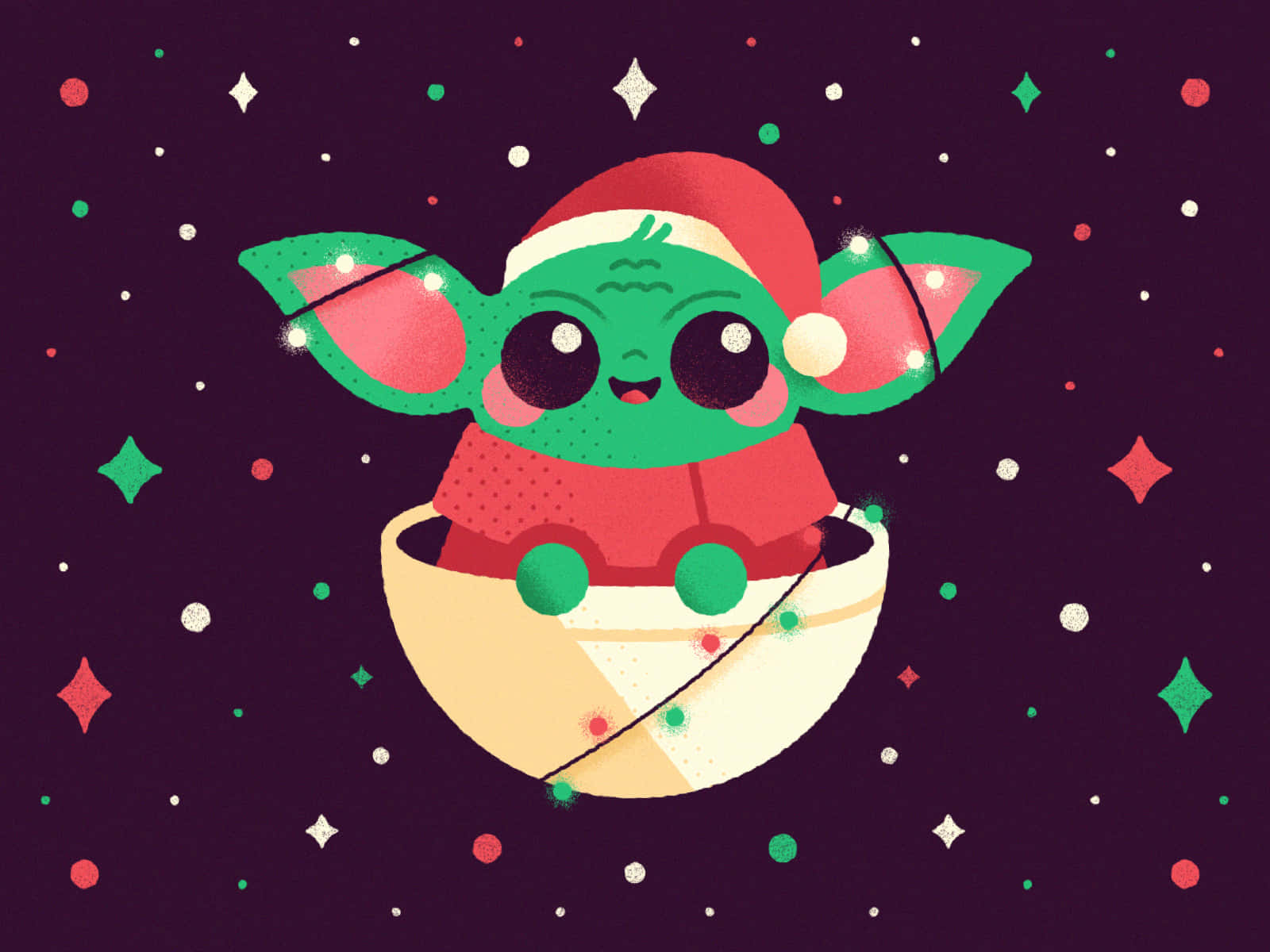 Baby Yoda Christmas Bowl Wallpaper