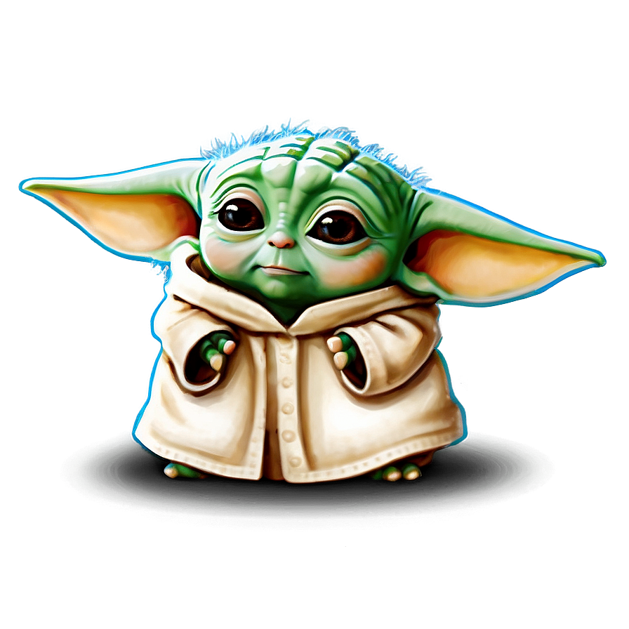 Download Baby Yoda Cute Png Unx | Wallpapers.com