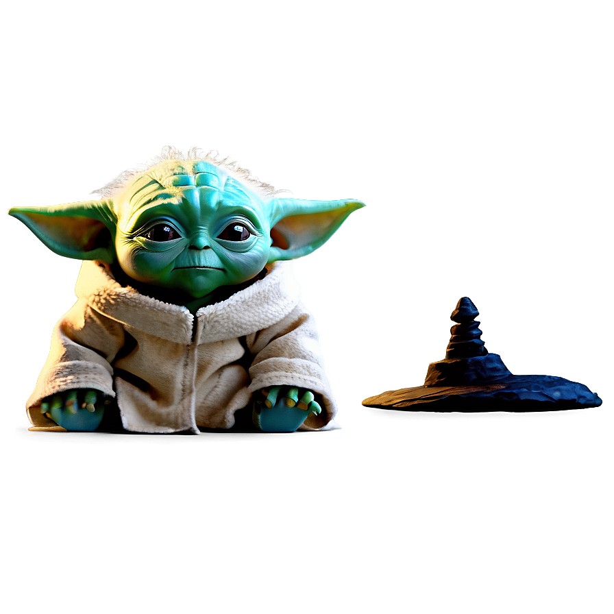 Baby Yoda Eyes Closed Png Tgh PNG