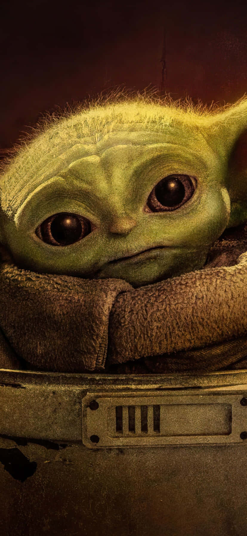 Embrace the Force with a Baby Yoda Phone Wallpaper