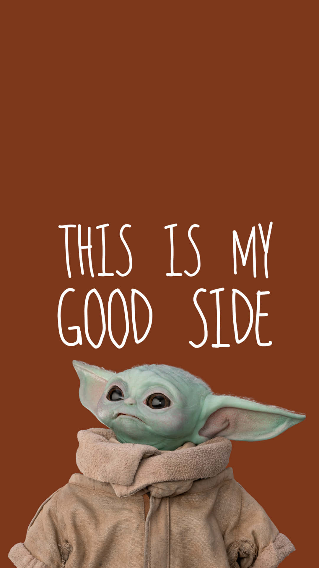 "Bring Your True Force Everywhere With Baby Yoda Phone!" Wallpaper