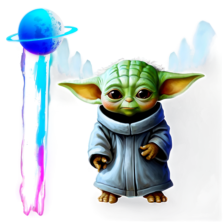 Download Baby Yoda Space Background Png Sag | Wallpapers.com