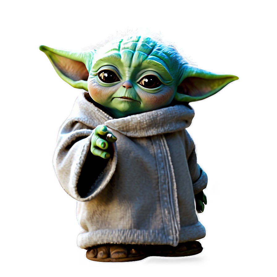 Download Baby Yoda Using The Force Png 05062024 | Wallpapers.com