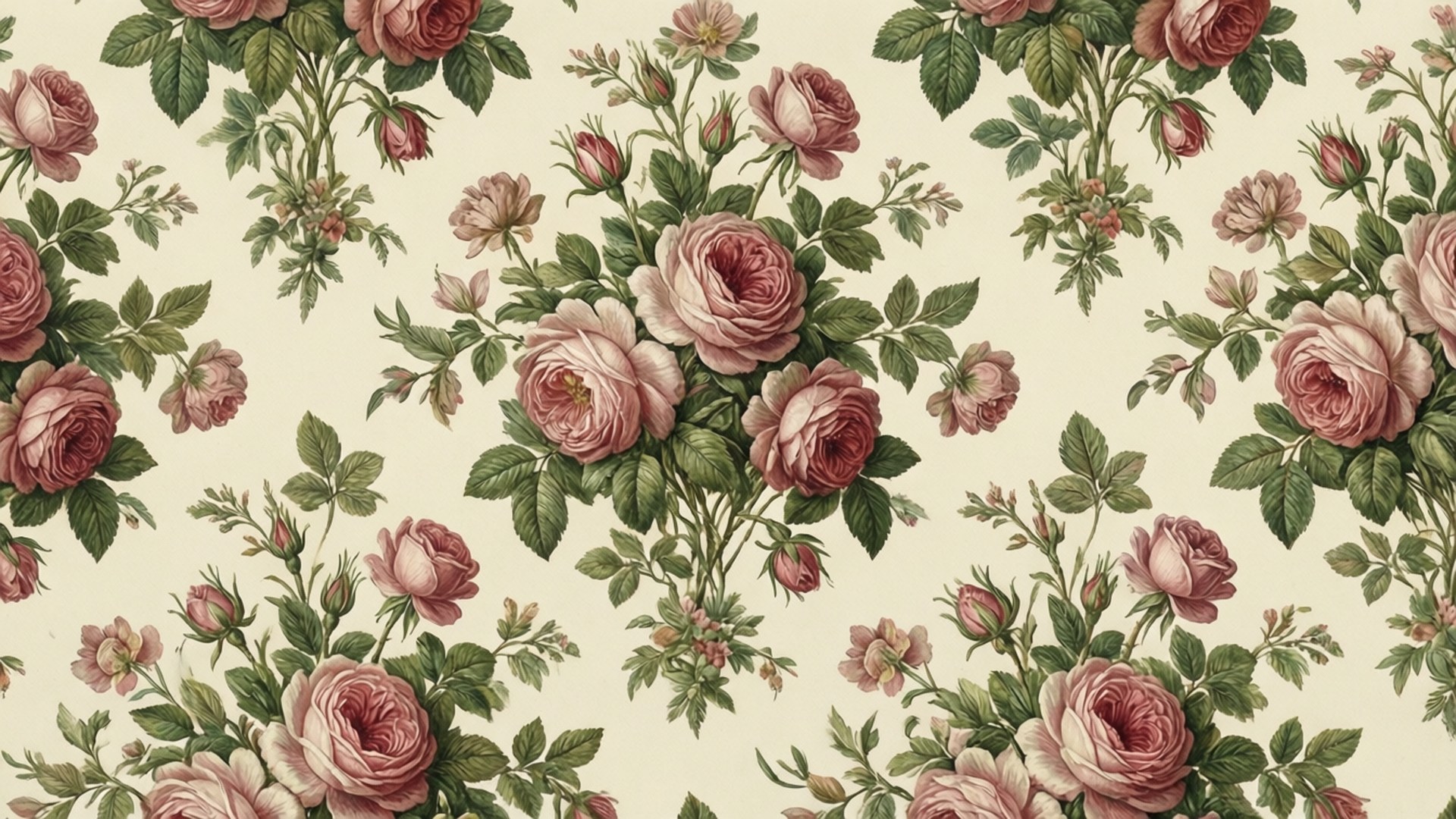Bachelier's Rose Pattern Repeat Wallpapers