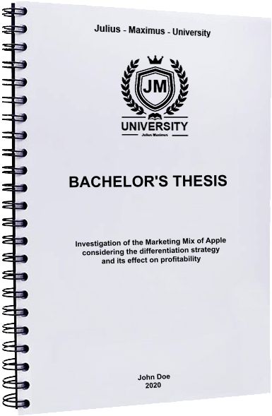 Bachelor Thesis Cover Julius Maximus University PNG