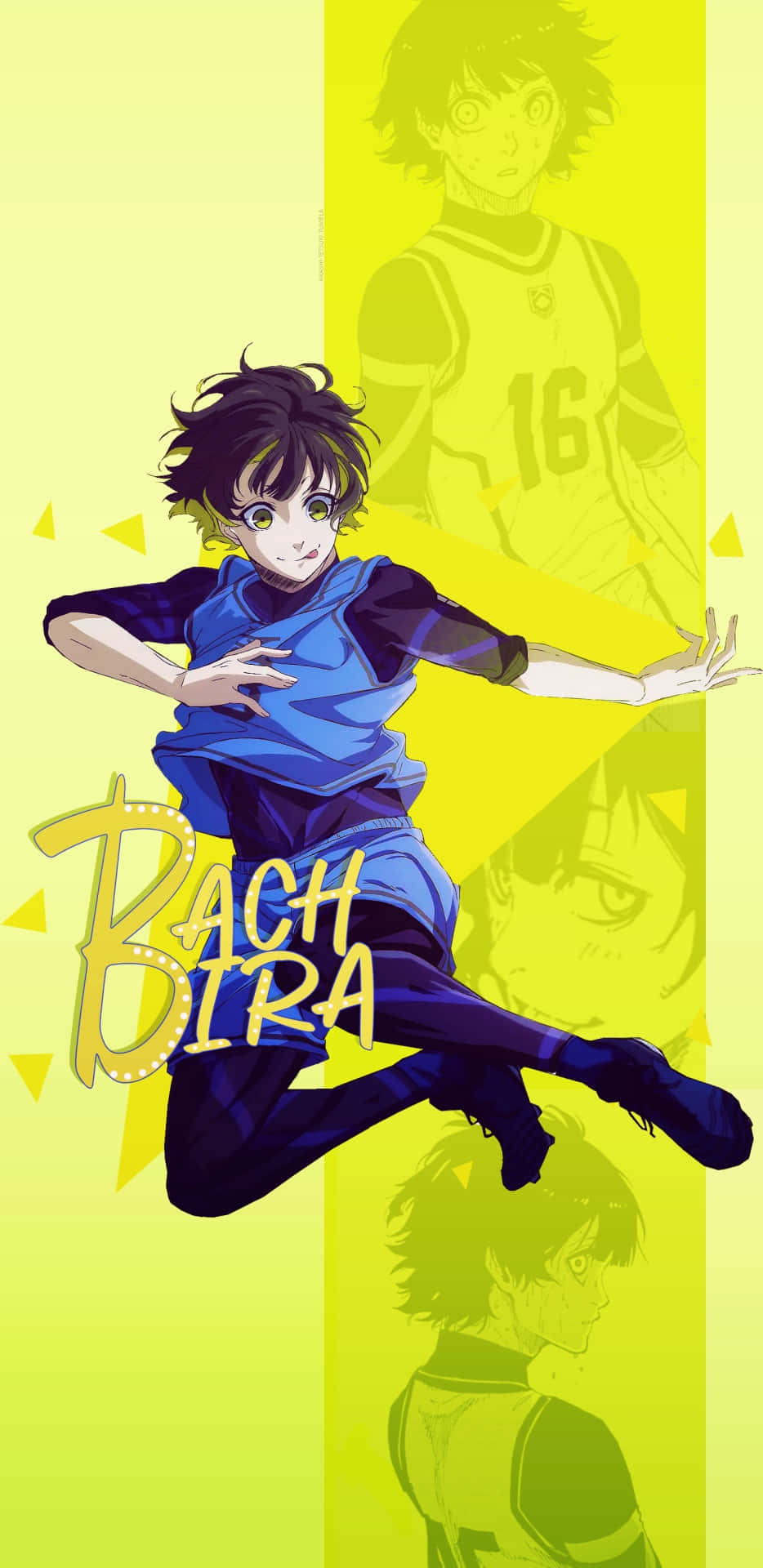 Bachira Anime Character Jumping Wallpaper