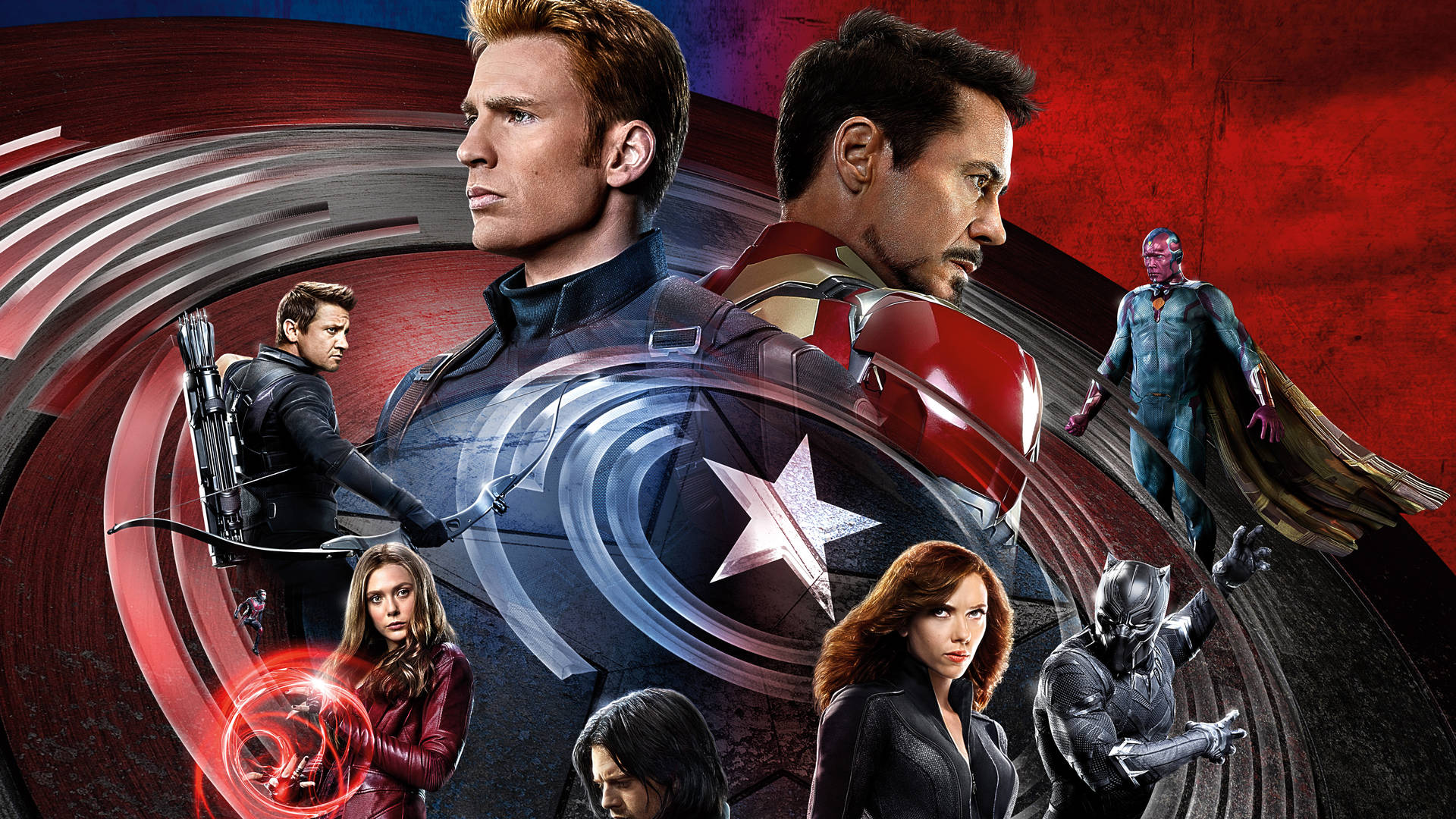 Back-to-back Pose Captain America Civil War Background