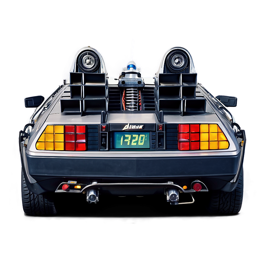 Download Back To The Future Delorean At Night Png 46 | Wallpapers.com