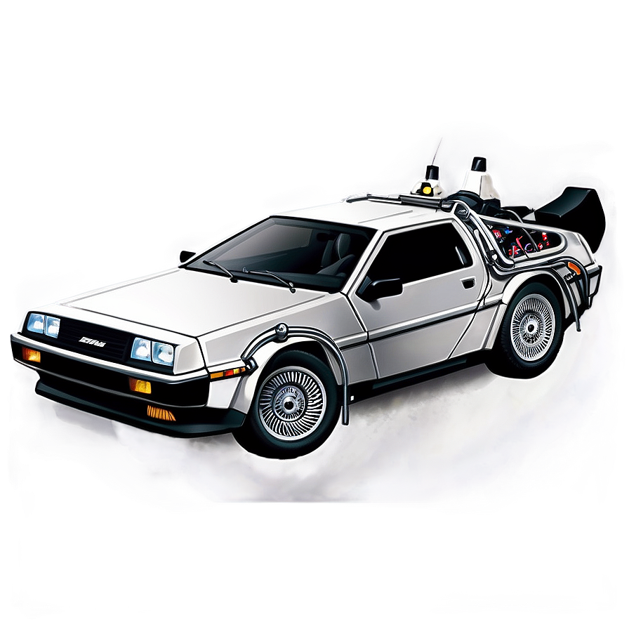 Back To The Future Delorean Flying Png Wrn97 PNG