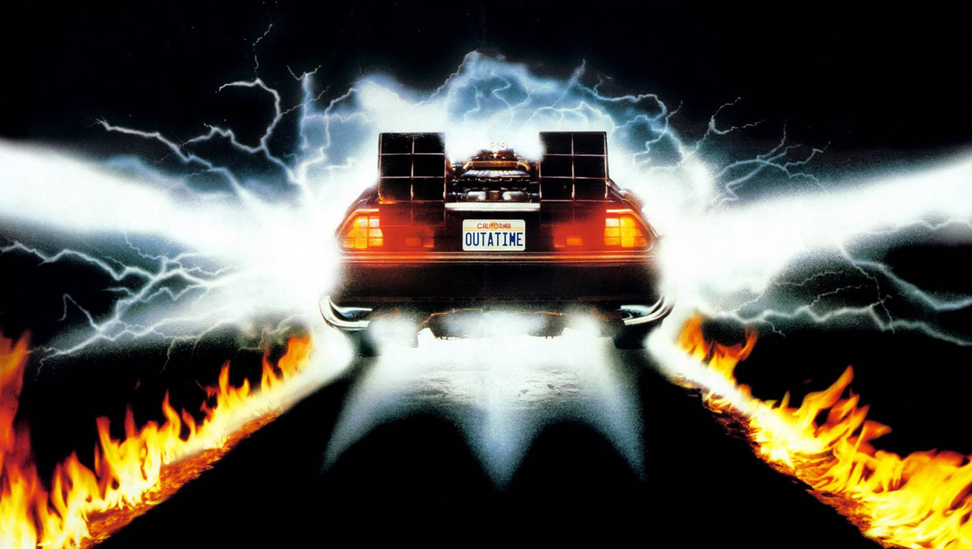 Back To The Future DeLorean Lightning Zone Wallpaper
