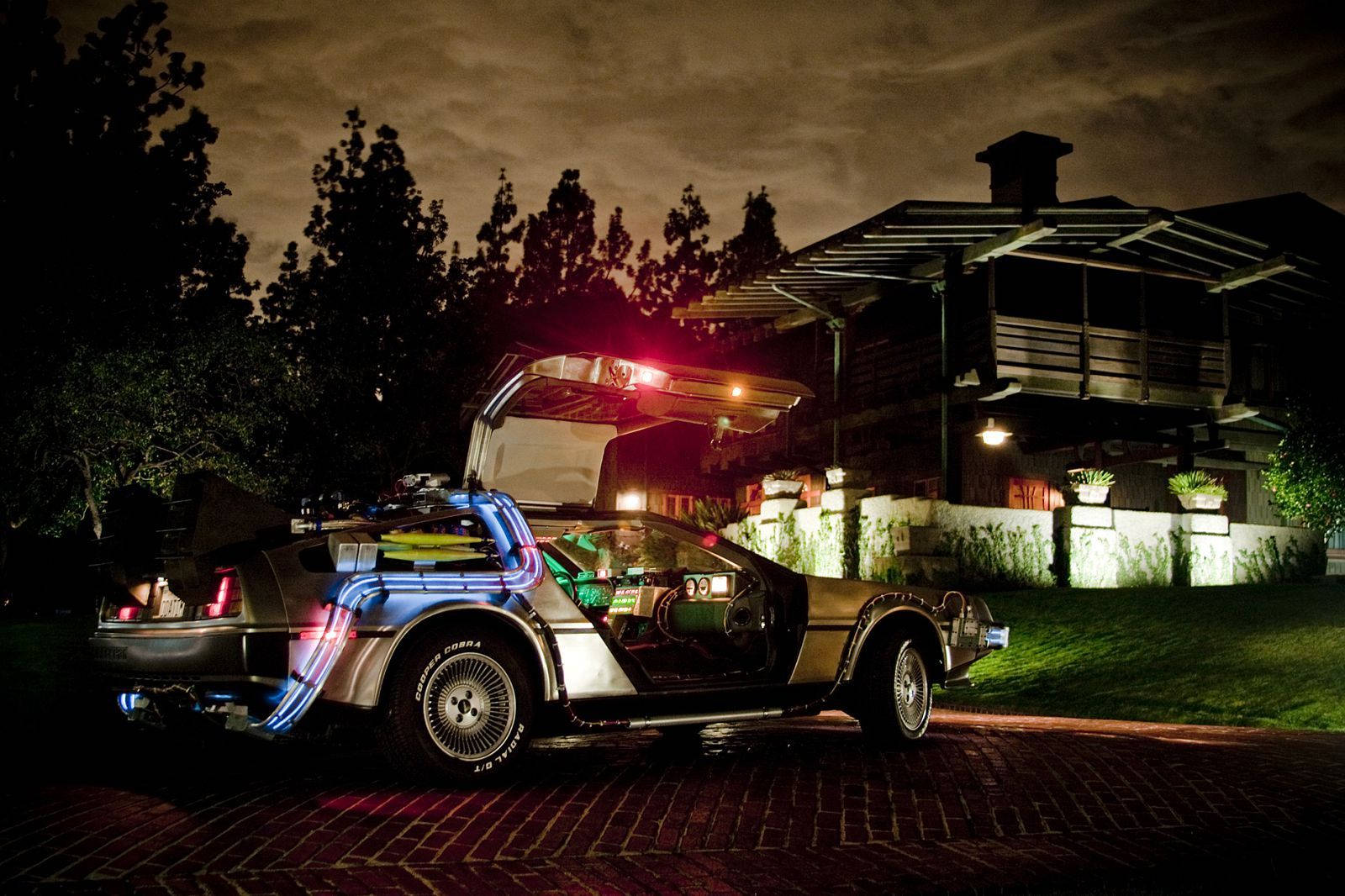 Back To The Future DeLorean Night Sky Wallpaper