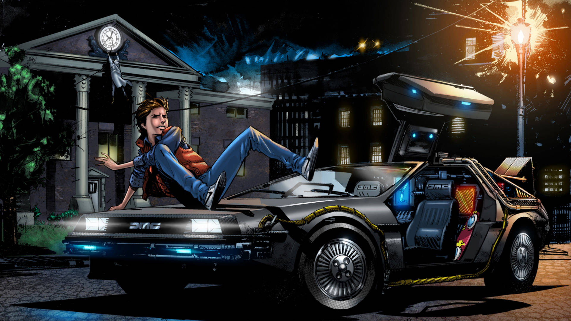 Back To The Future Digital Anime Wallpaper