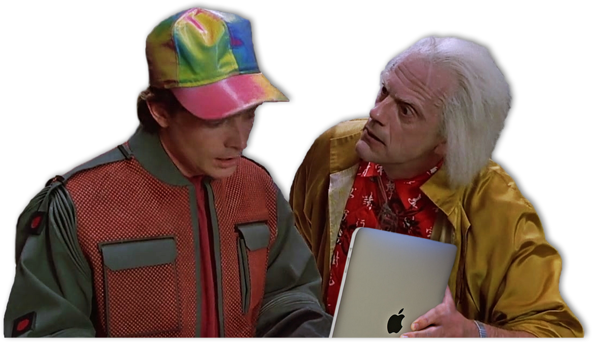 Back To The Future Marty Doc Conversation PNG