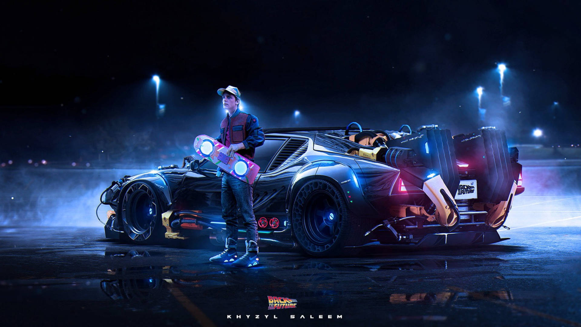 Back To The Future Racing Car Wallpaper