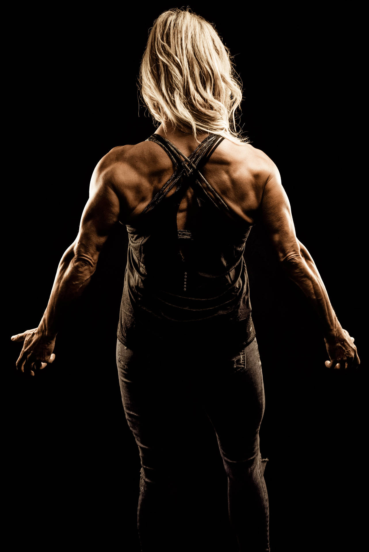 Back View Of Female Bodybuilders Hd Wallpaper