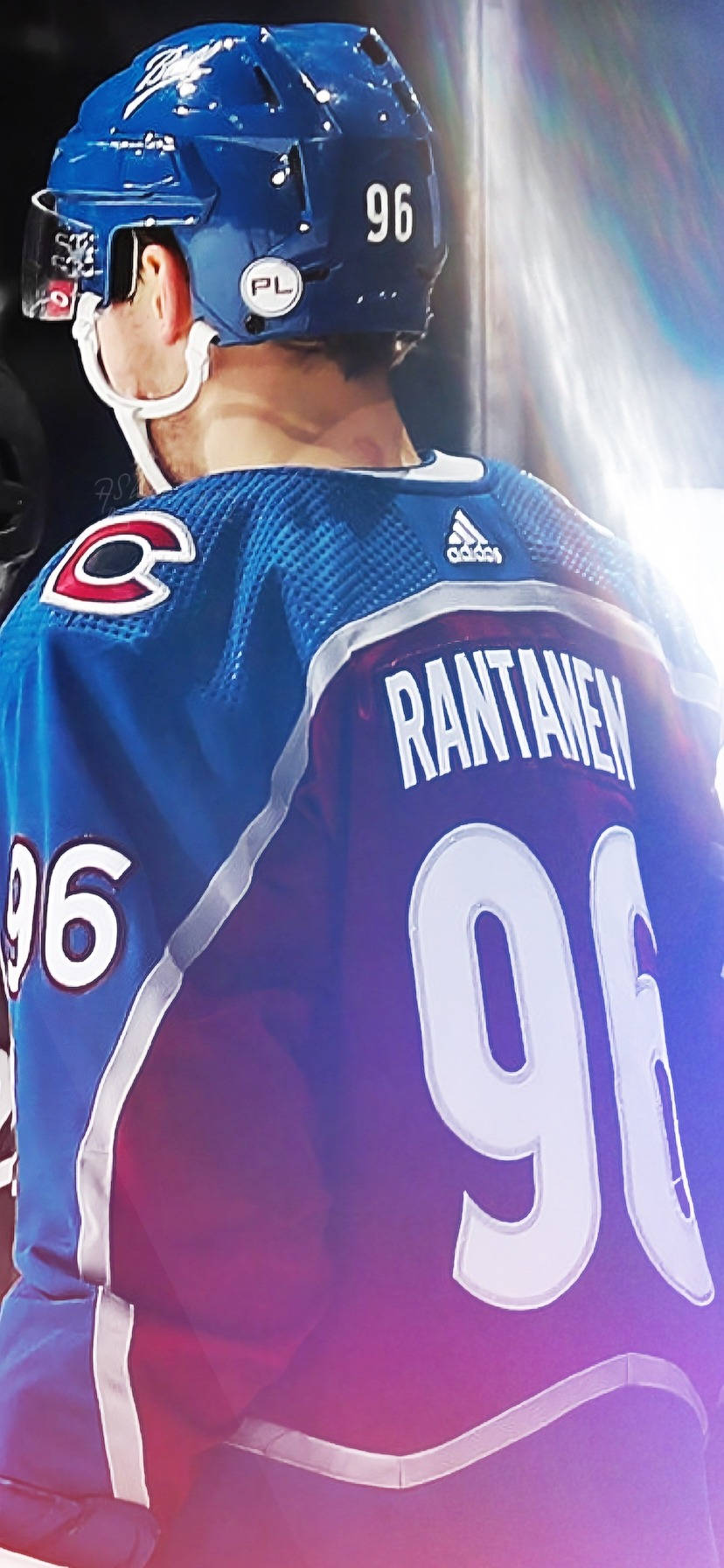 Back View Of Mikko Rantanen Showing Last Name And Jersey Number Wallpaper