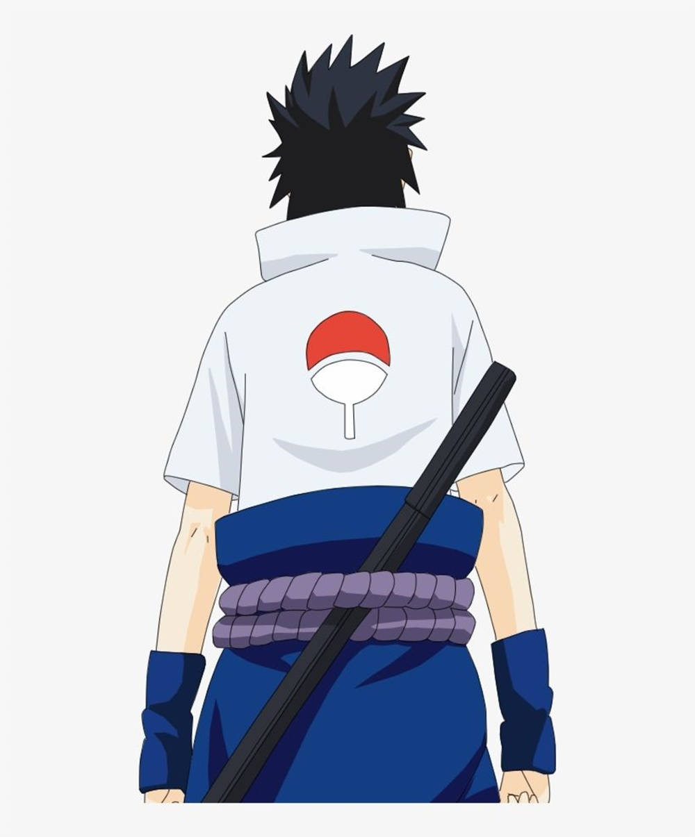 Back View Uchiha Sasuke Naruto iPhone Wallpaper