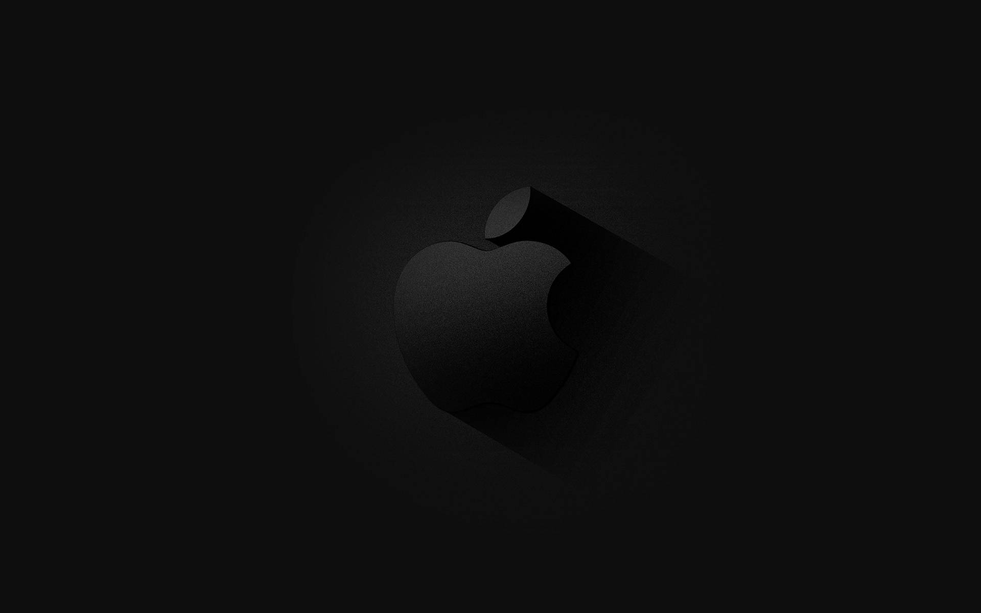 Background Black With Apple Logo Picture