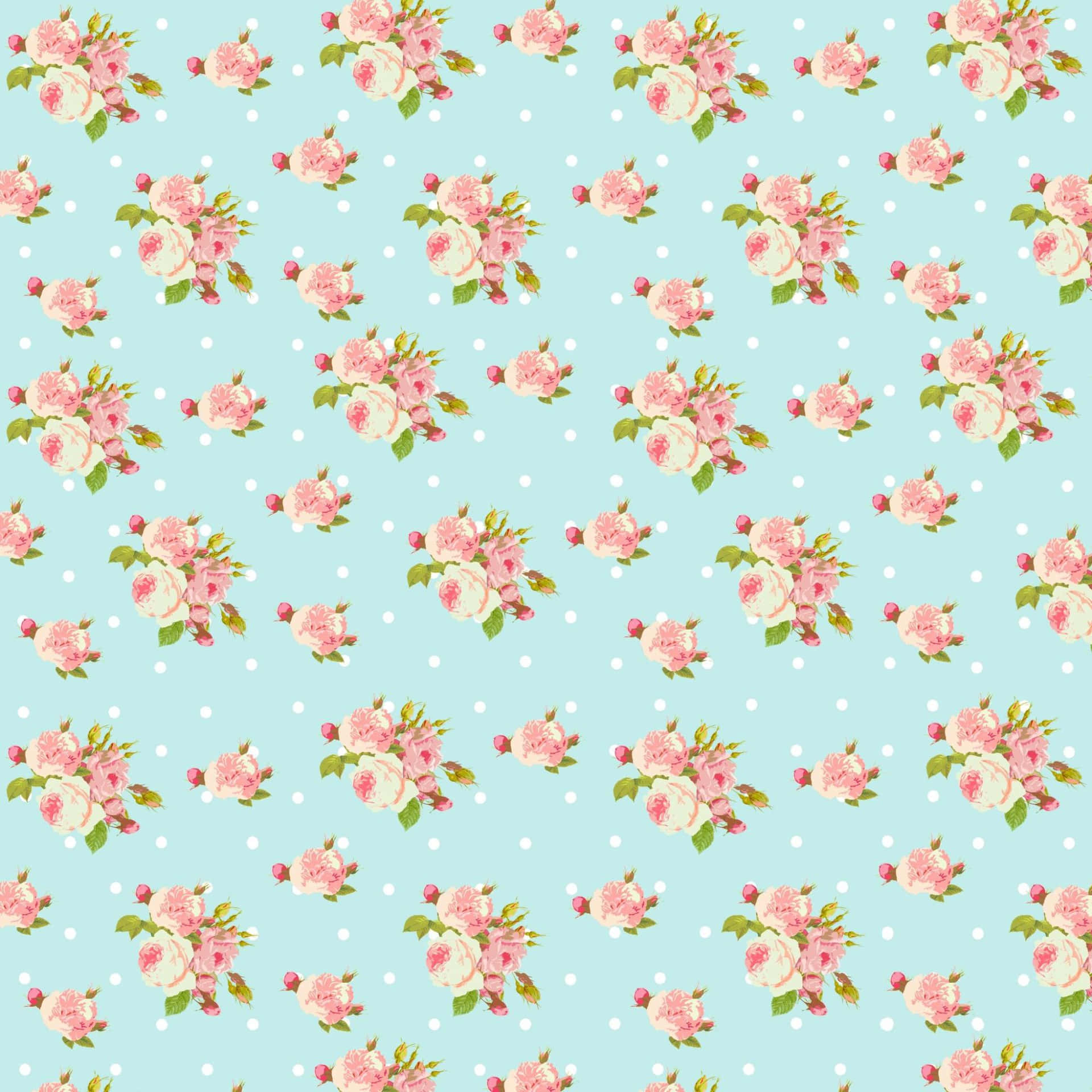 Background With Chic Flower Pattern Wallpaper
