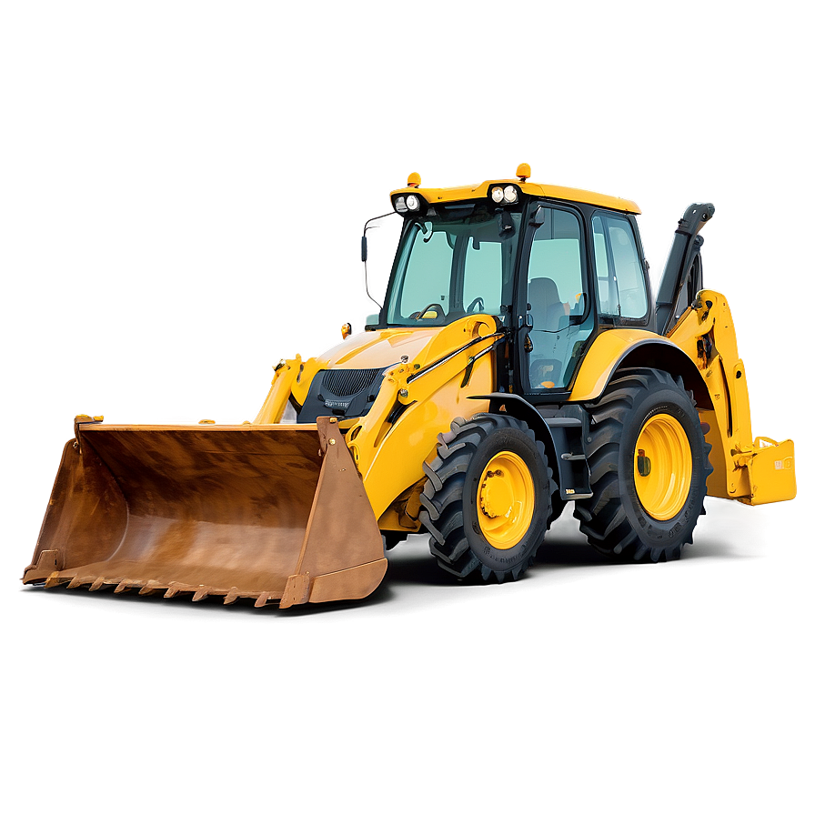 Backhoe Loader At Sunset Png 06272024 PNG