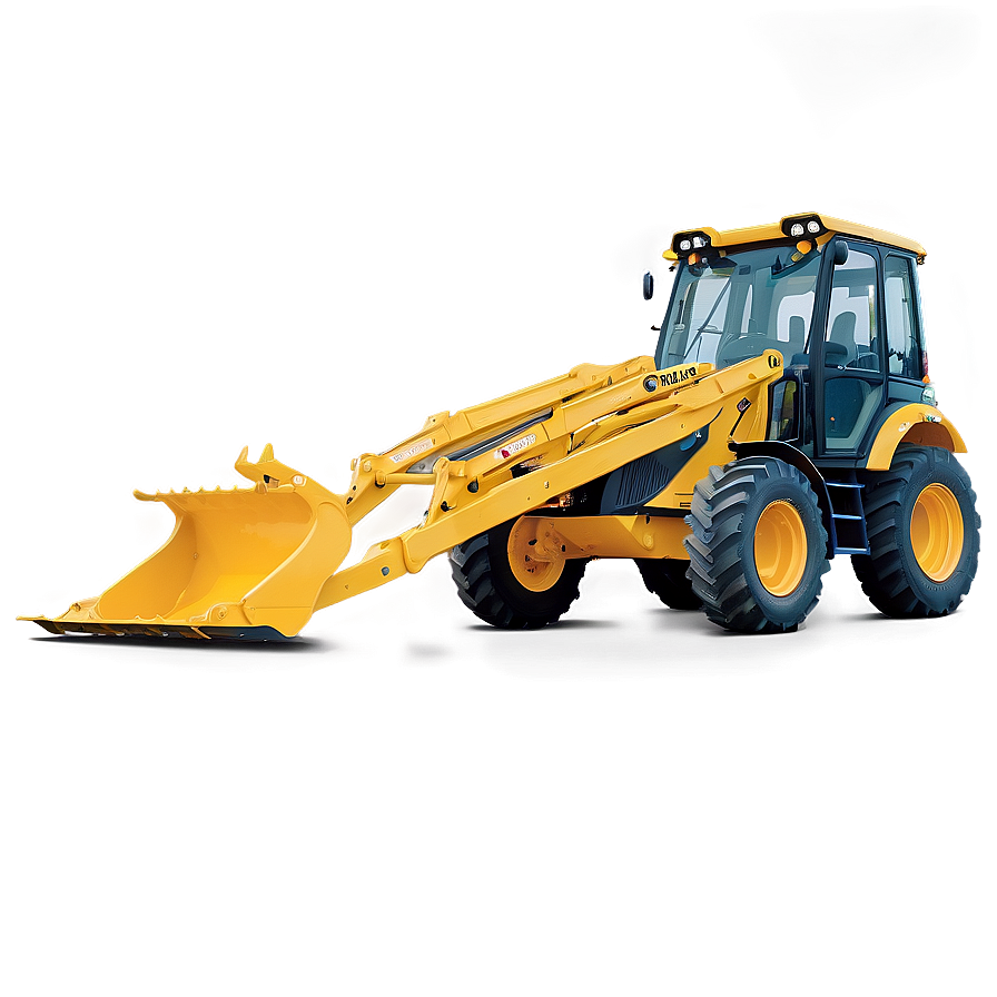 Backhoe Loader On The Road Png 06272024 PNG
