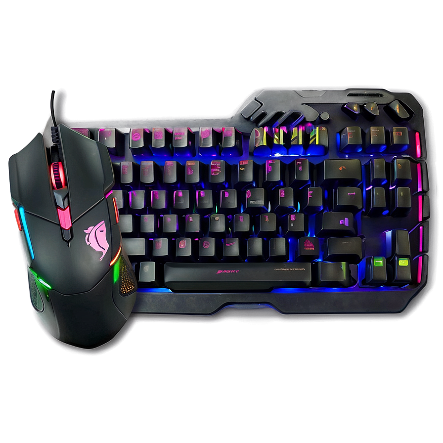 Backlit Keyboard And Mouse For Gamers Png Vjv PNG