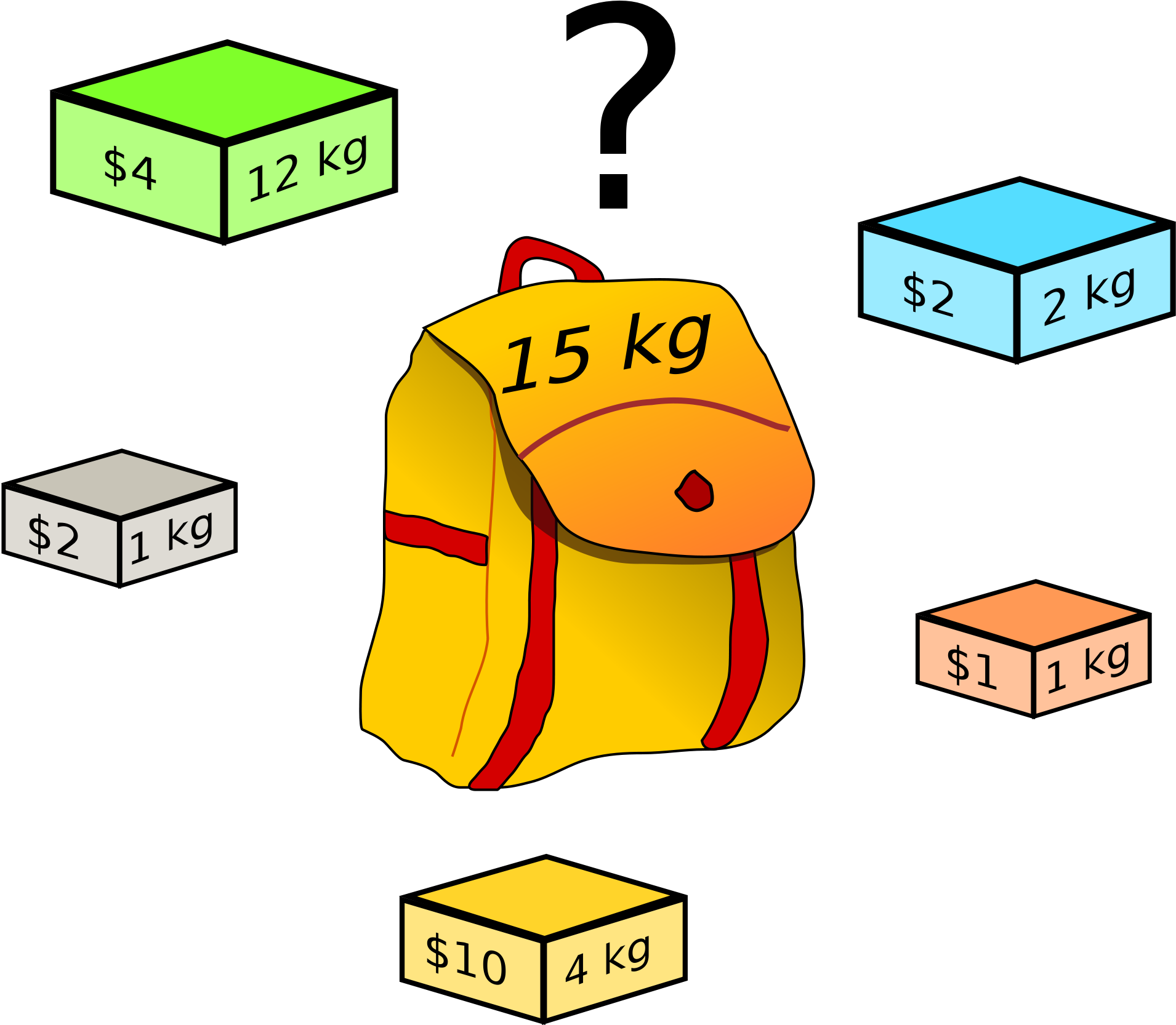 Backpack Weight Value Puzzle PNG