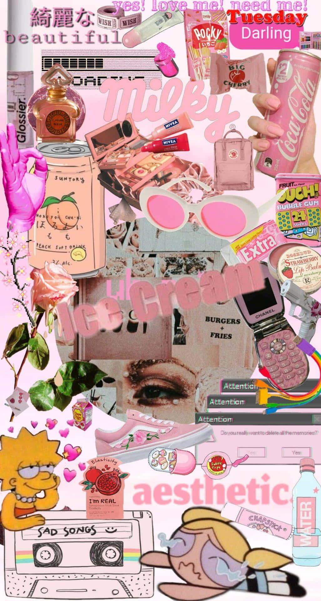 Backto School Aesthetic Collage Wallpaper
