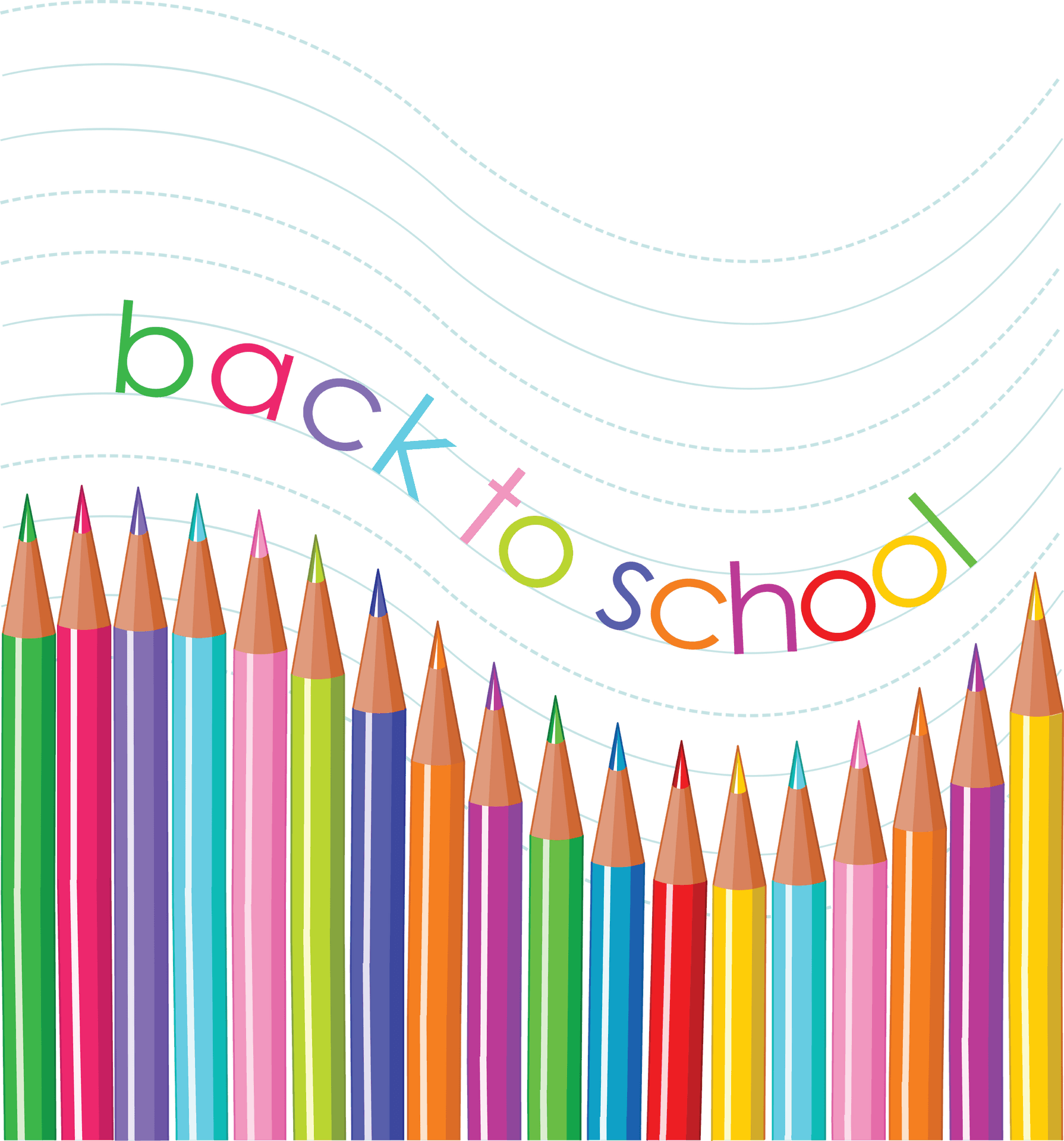 Backto School Colored Pencils PNG