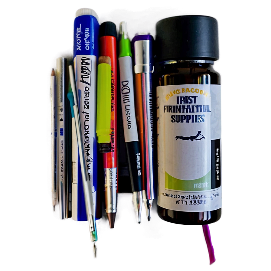 Backto School Writing Supplies PNG