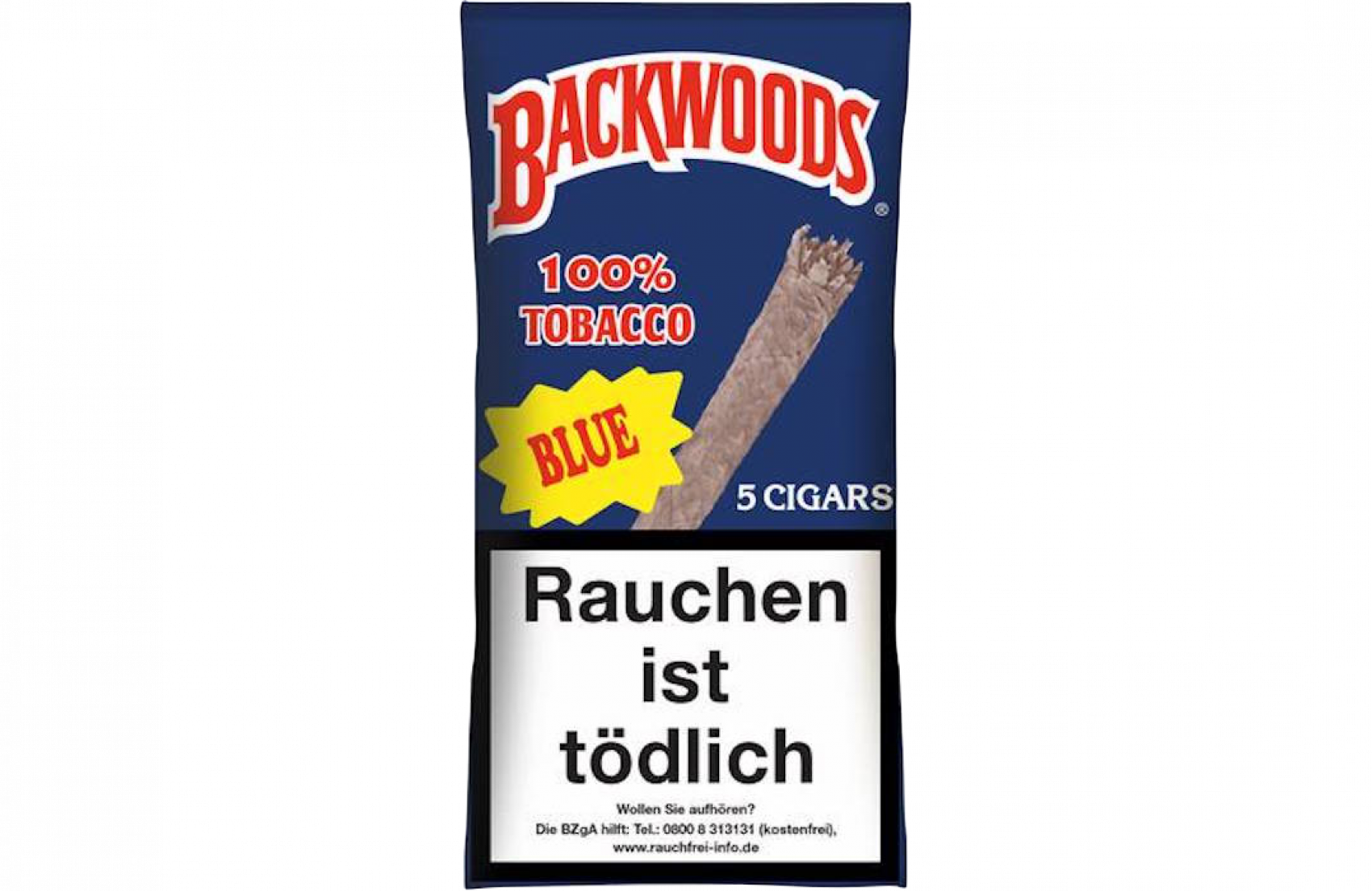 Backwoods Blue Cigars Health Warning PNG