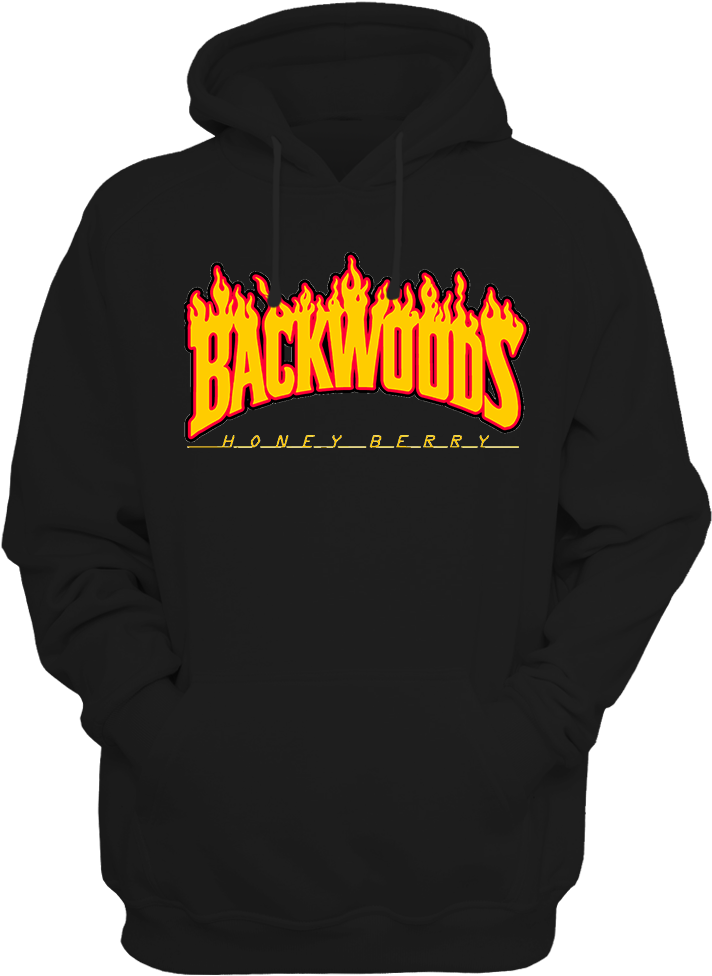 Backwoods Honey Berry Flame Hoodie PNG