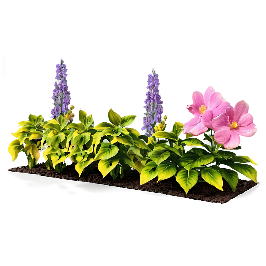 Backyard Flower Bed Png 06272024 PNG