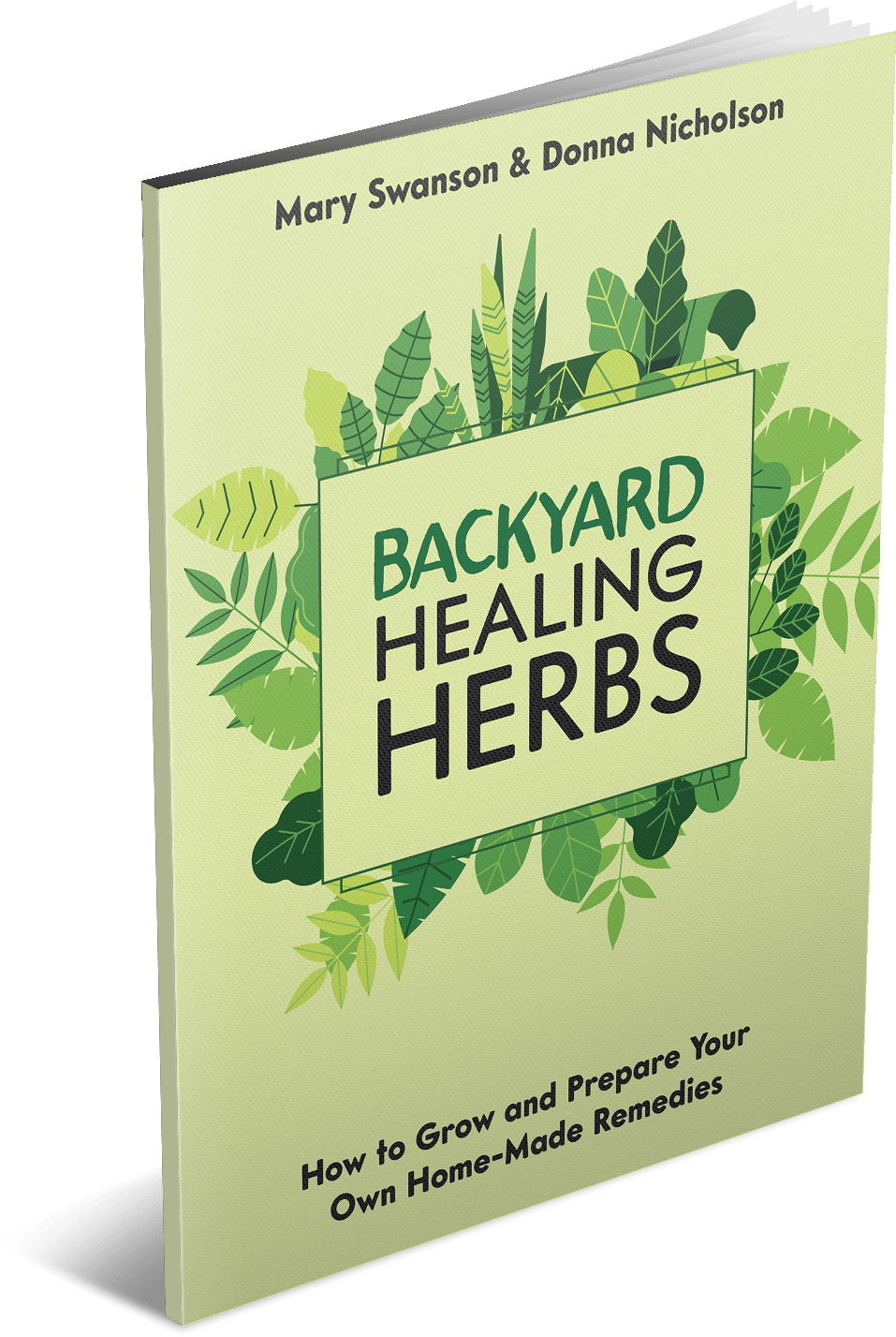Backyard Healing Herbs Book Cover PNG