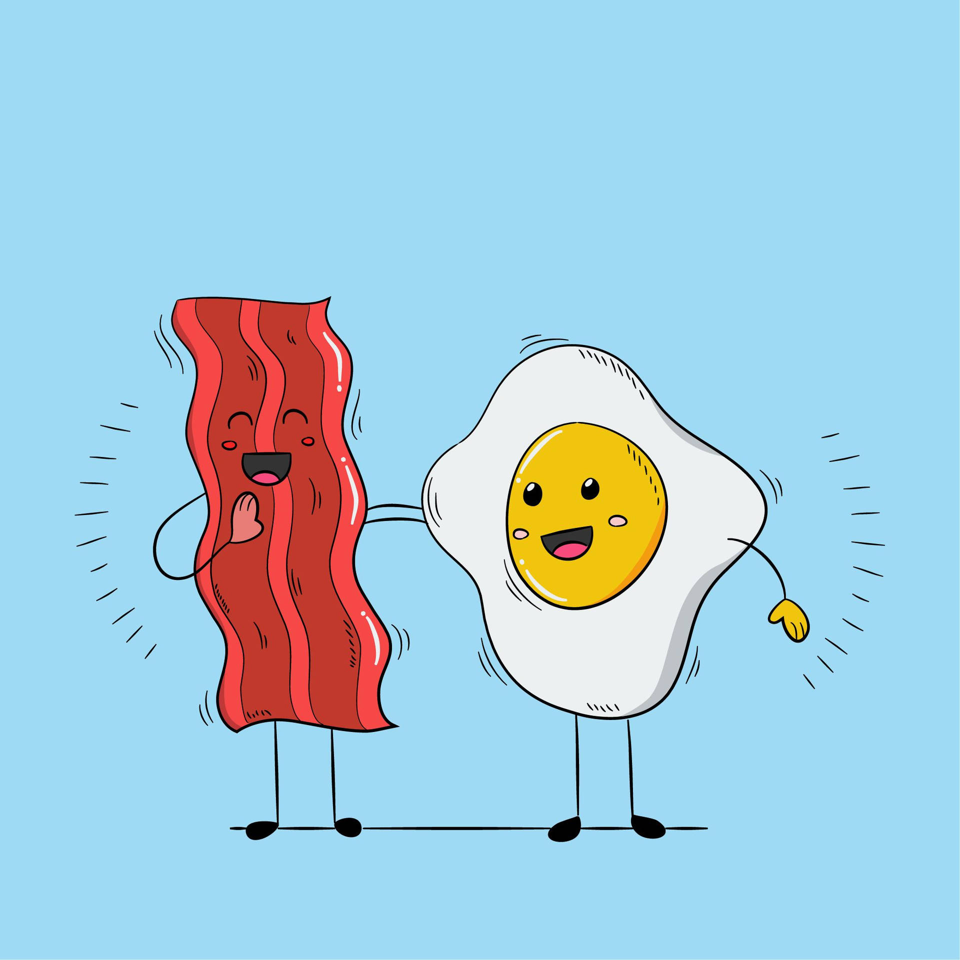 Bacon And Egg Bestie Wallpaper