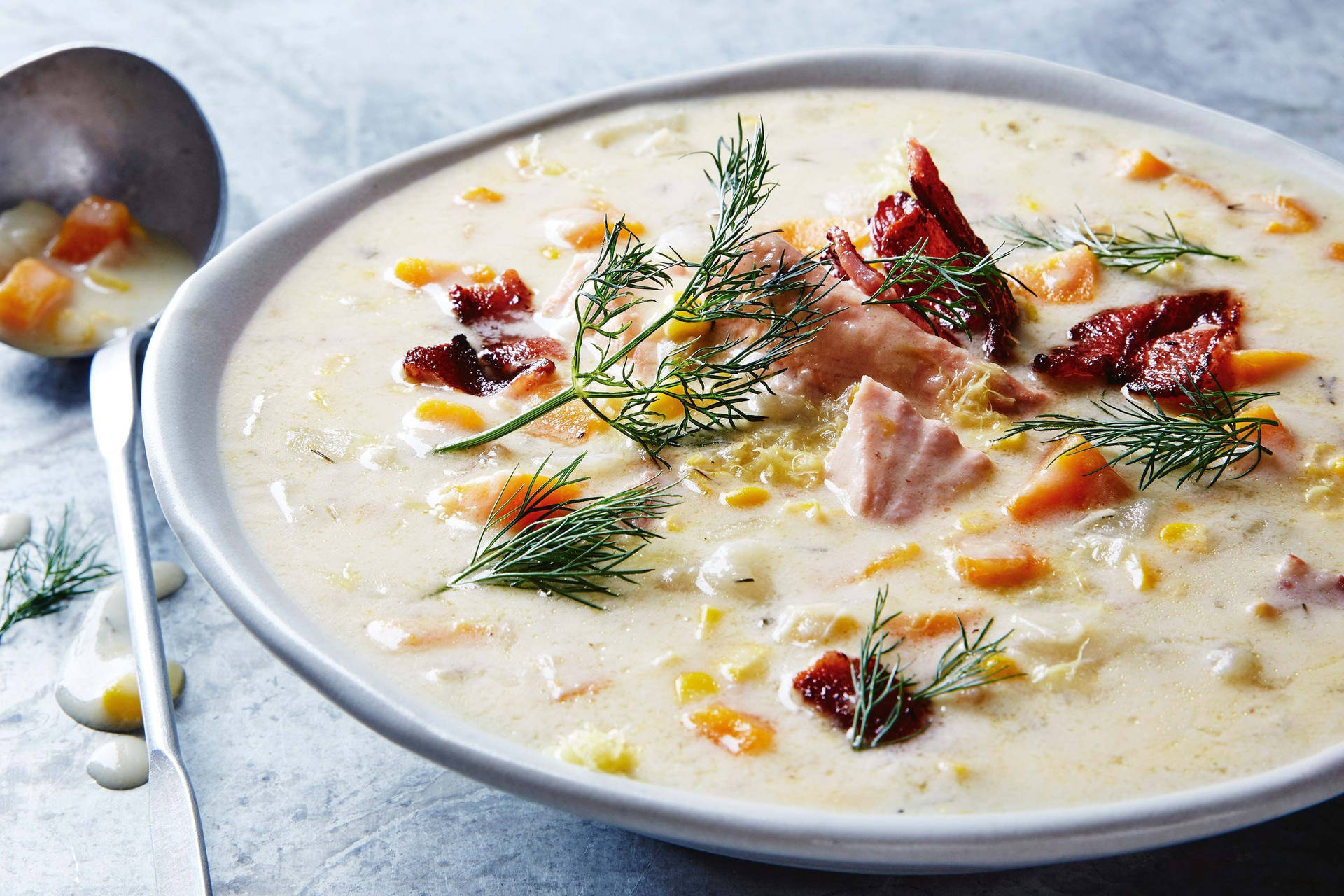 Bacon And Salmon Chowder