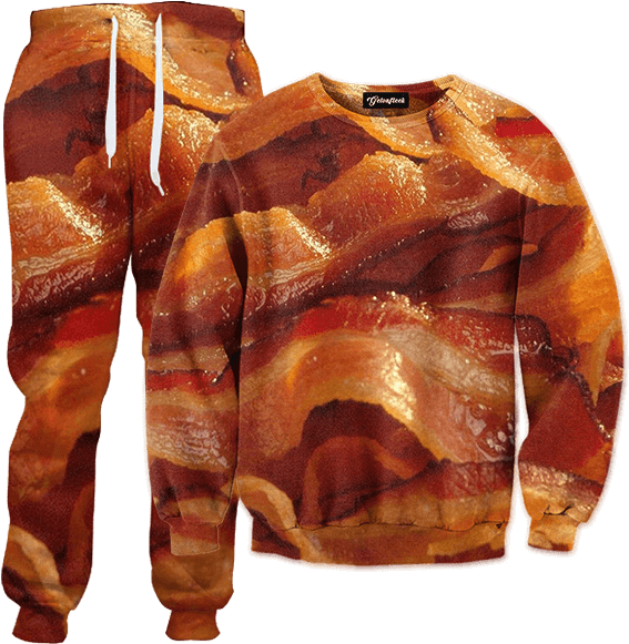 Bacon Print Sweatsuit Set PNG