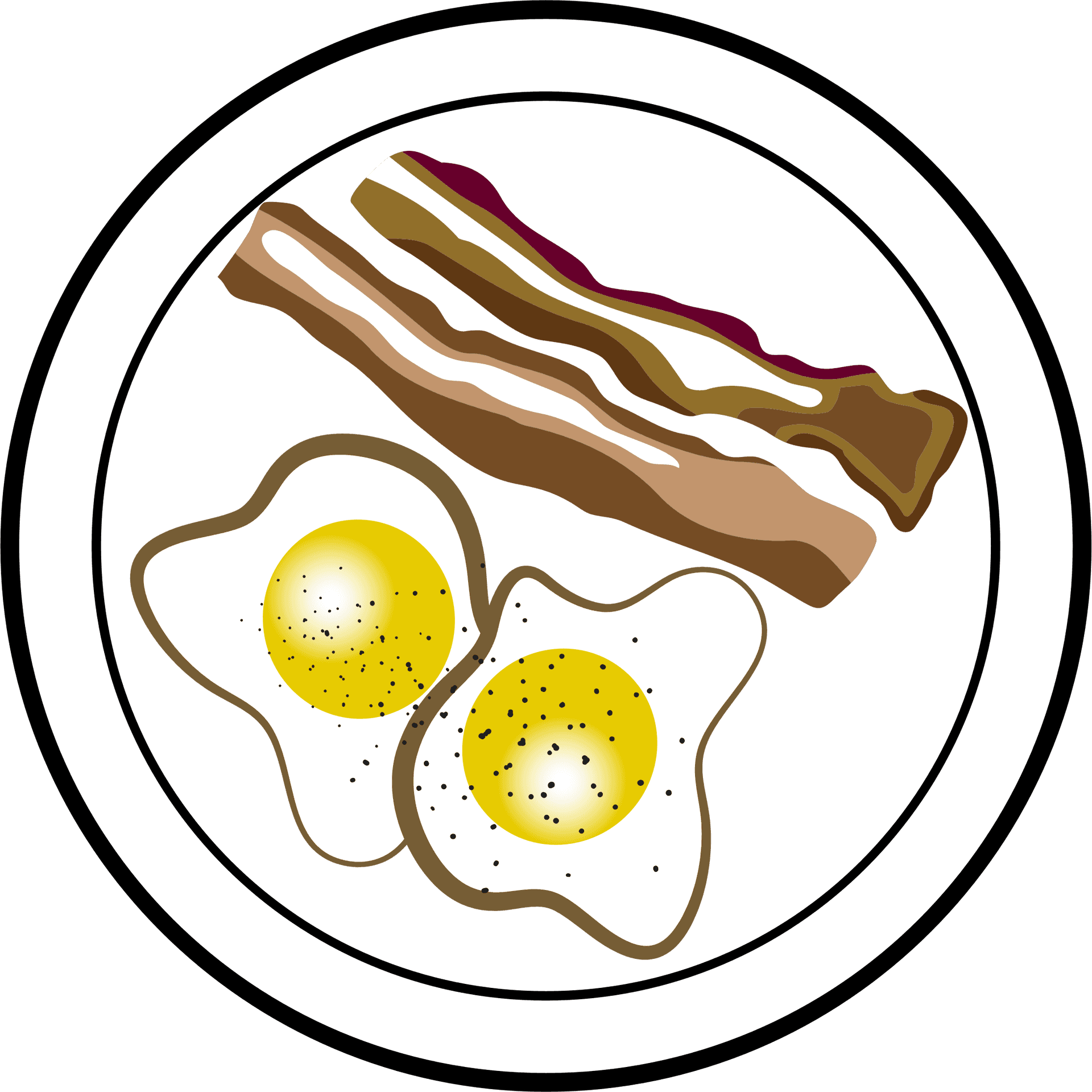 Baconand Eggs Clipart PNG