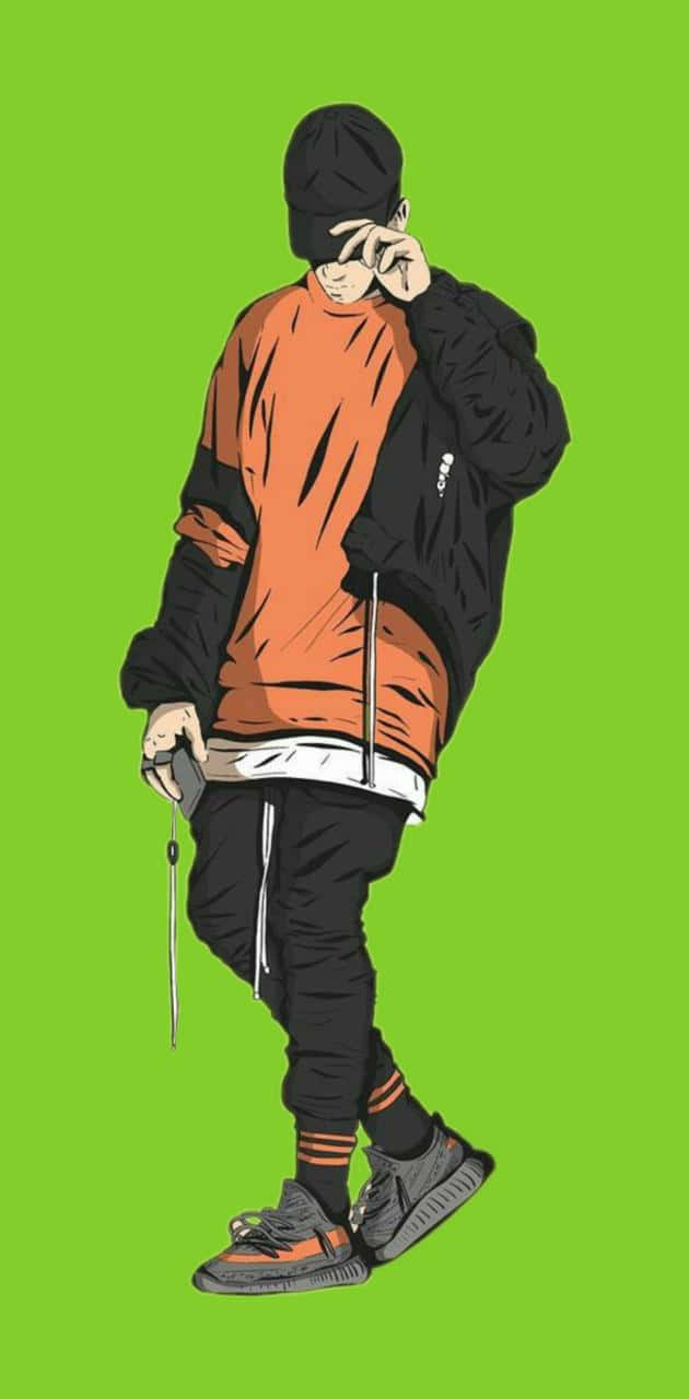 Download Bad Boy Anime Orange Jacket Wallpaper | Wallpapers.com